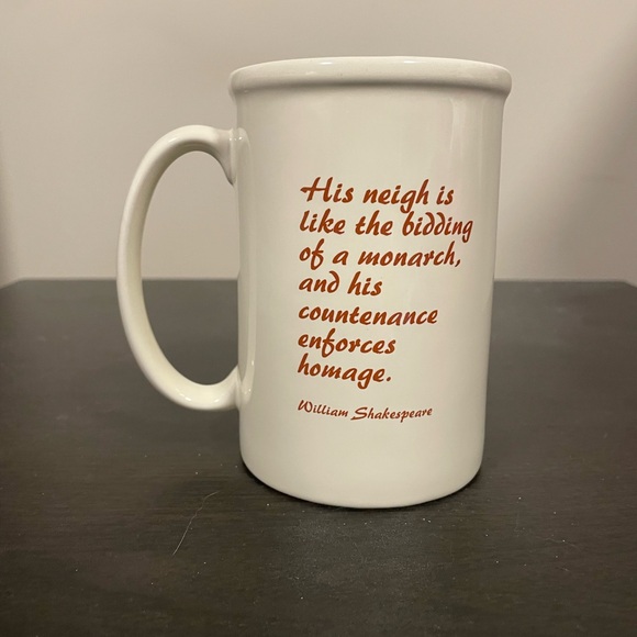 Beautiful Horse Mug with Shakespeare Quote - Picture 3 of 5